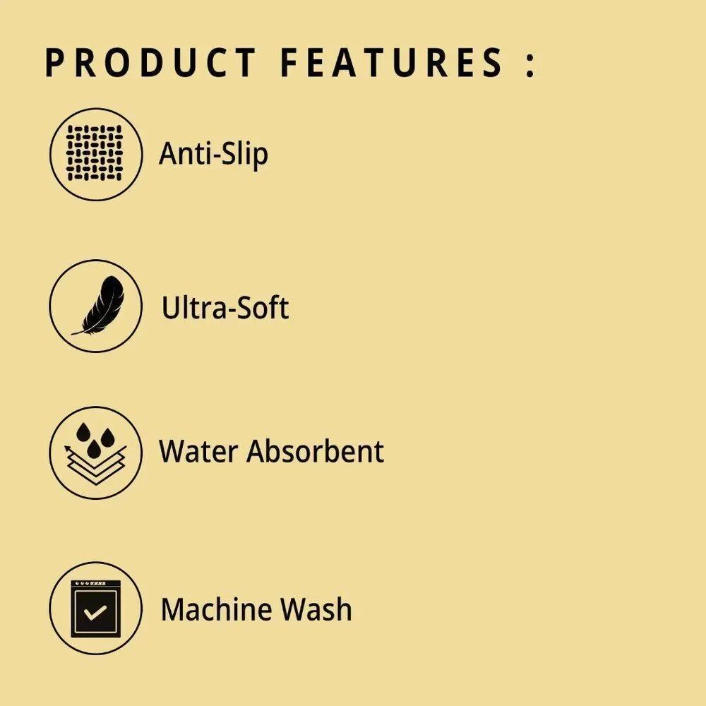 Chenille Bathmat (100% Microfiber) Blue